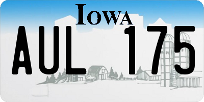 IA license plate AUL175