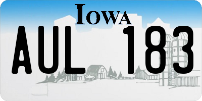 IA license plate AUL183