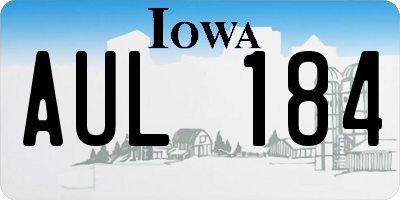 IA license plate AUL184