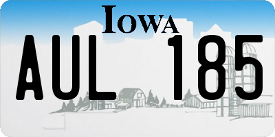 IA license plate AUL185