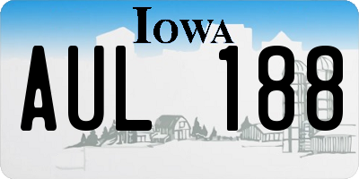 IA license plate AUL188