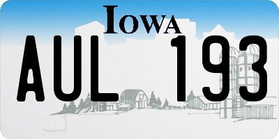 IA license plate AUL193