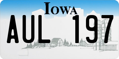 IA license plate AUL197