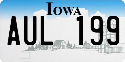 IA license plate AUL199