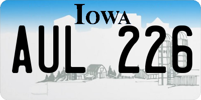 IA license plate AUL226