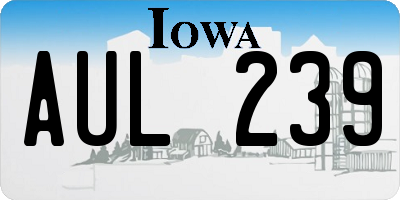 IA license plate AUL239