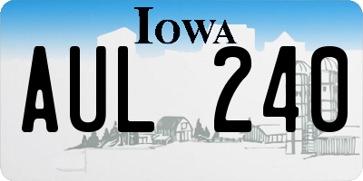 IA license plate AUL240