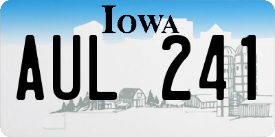 IA license plate AUL241