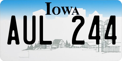 IA license plate AUL244