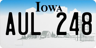 IA license plate AUL248