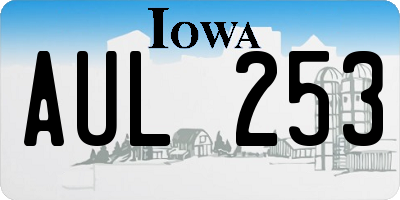 IA license plate AUL253