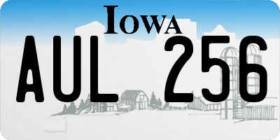 IA license plate AUL256