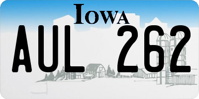 IA license plate AUL262