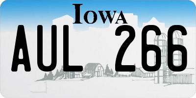 IA license plate AUL266