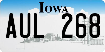 IA license plate AUL268