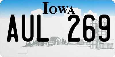 IA license plate AUL269