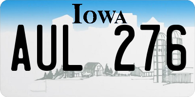 IA license plate AUL276
