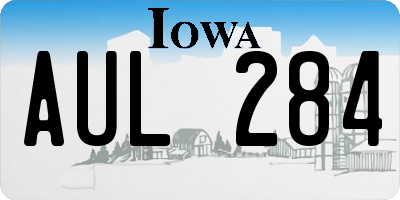 IA license plate AUL284