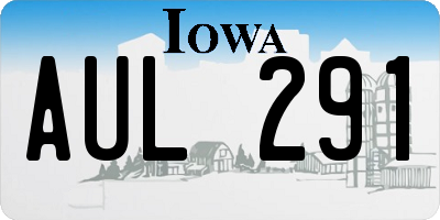 IA license plate AUL291