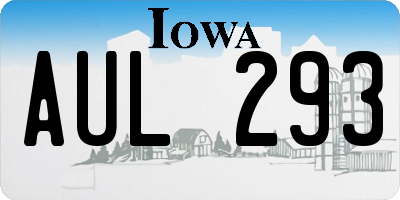 IA license plate AUL293