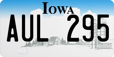 IA license plate AUL295