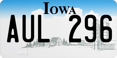 IA license plate AUL296