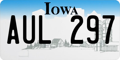 IA license plate AUL297