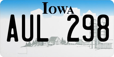 IA license plate AUL298