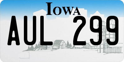 IA license plate AUL299