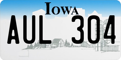 IA license plate AUL304