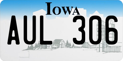 IA license plate AUL306