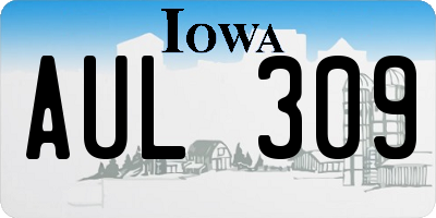 IA license plate AUL309