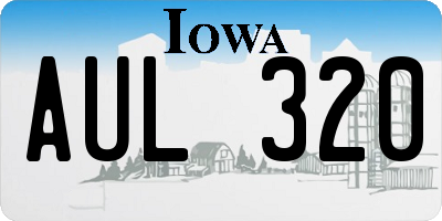 IA license plate AUL320