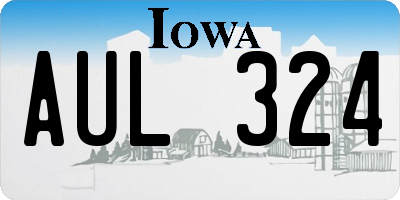 IA license plate AUL324