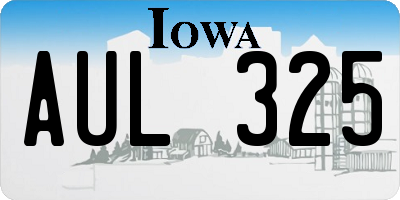 IA license plate AUL325