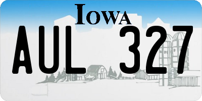 IA license plate AUL327