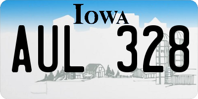 IA license plate AUL328