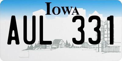IA license plate AUL331