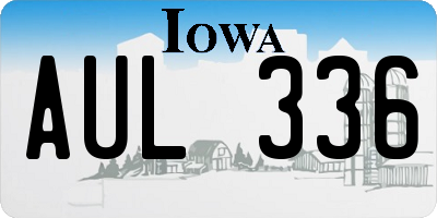 IA license plate AUL336