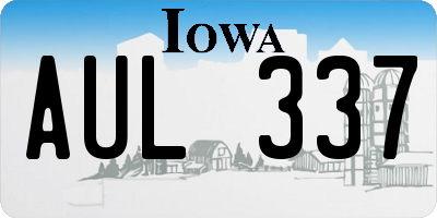 IA license plate AUL337