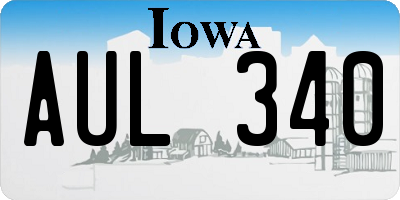 IA license plate AUL340