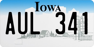 IA license plate AUL341