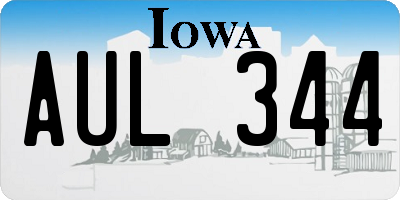 IA license plate AUL344