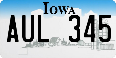IA license plate AUL345