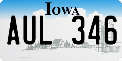 IA license plate AUL346