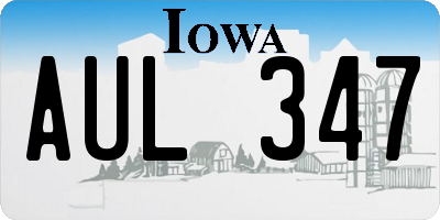 IA license plate AUL347