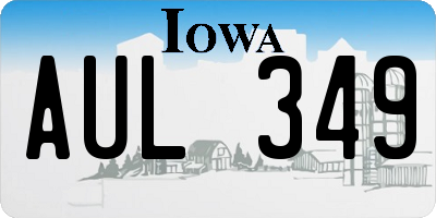 IA license plate AUL349