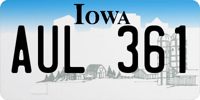 IA license plate AUL361