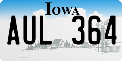 IA license plate AUL364