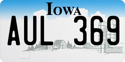 IA license plate AUL369